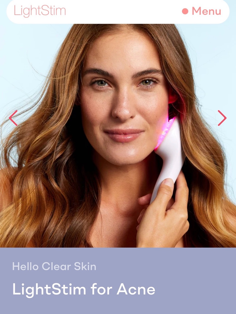 for Acne LED Spot Treatment Device — White/Pink